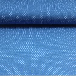 Jednolícní úplet středně modrý s MINI puntíky -200 gsm 