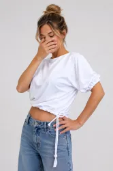 Tištěný střih na dámské oversize triko Nikol Mavatex Tištěný střih na dámské oversize triko Nikol Mavatex