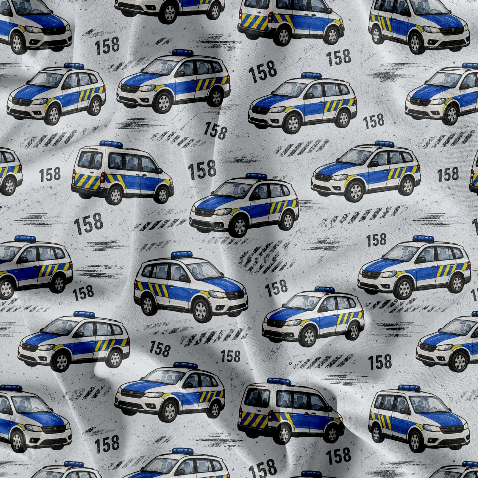 Vzor k tisku na úplet, teplákovinu, softshell a další - policie mavaga design