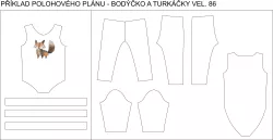 Panel na ušití dětského trika se sobíky mavaga design Panel na ušití dětského trika se sobíky mavaga design