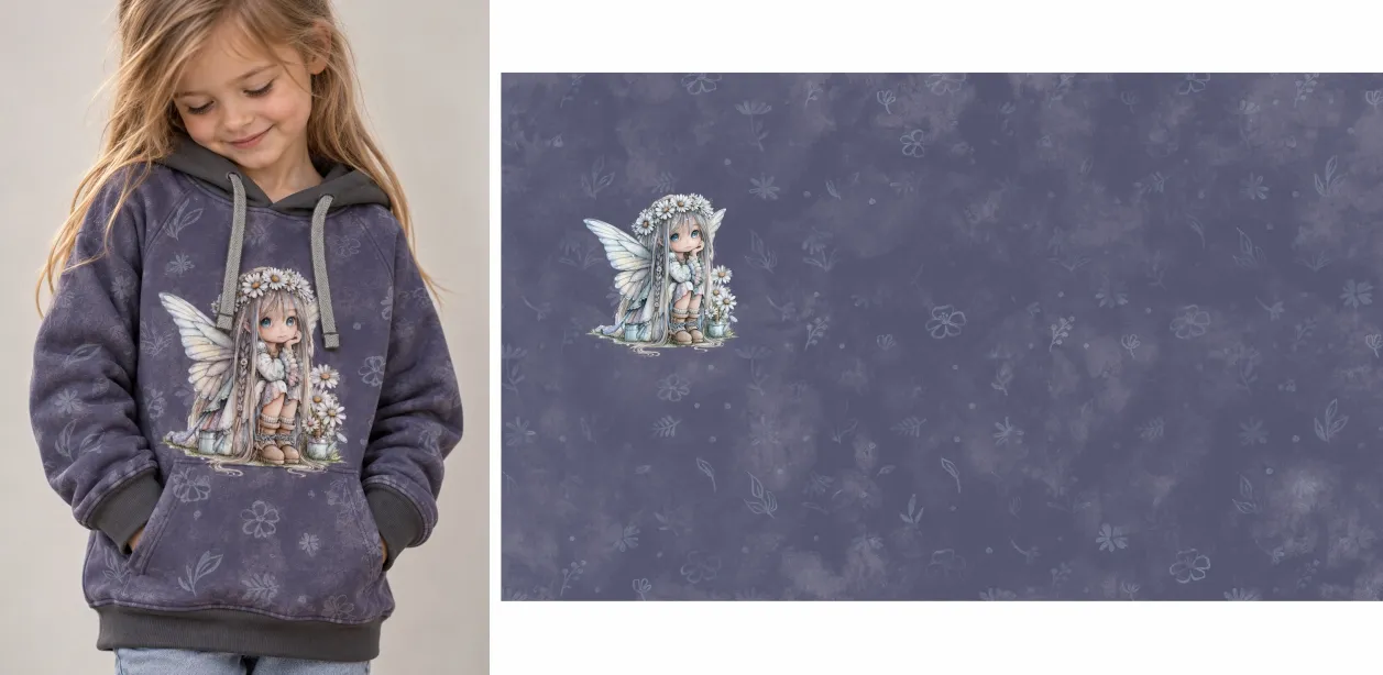 Víla - Dětský panel na šití mikiny, bundy, trika, legín mavaga design