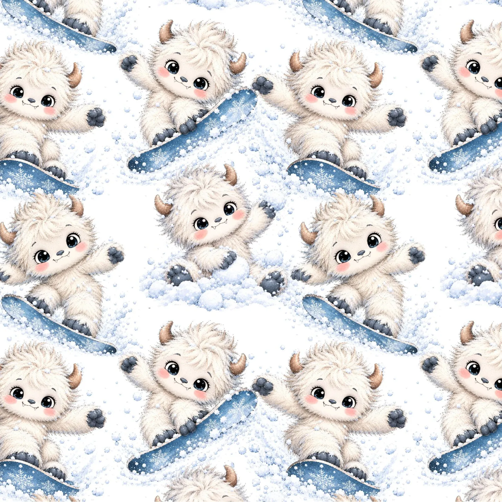 Yeti na sněhu - materiálové varianty mavaga design