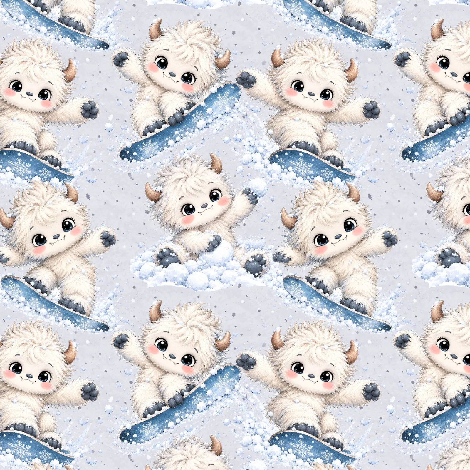 Yeti na sněhu - materiálové varianty mavaga design