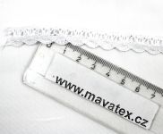 Bavlněná krajka šíře 1,2 cm – bílá
