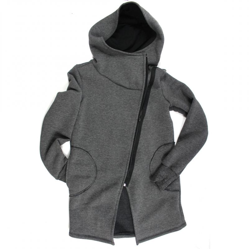 Papírový střih - DÁMSKÁ Mikina atyp s šikmým zipem -XS-XL Mavatex