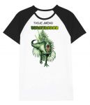 Panel triko/mikina/taška - zelený dinosaurus - text na přání | BAVLNĚNÝ SATÉN panel, Teplákovina panel, Úplet panel Panel triko/mikina/taška - zelený dinosaurus - text na přání | BAVLNĚNÝ SATÉN panel, Teplákovina panel, Úplet panel