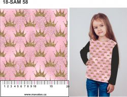 Zlaté korunky na růžové (imitace zlata) -materiálové varianty mavaga design