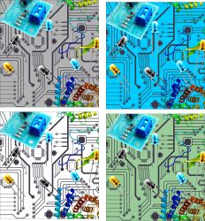 Elektrosoučástky -materiálové varianty mavaga design