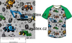 Šedá mellange traktory a kola - materiálové varianty mavaga design