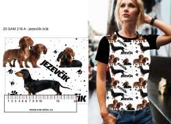Jezevčík na bílé -materiálové varianty mavaga design