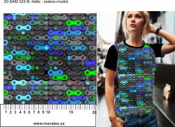 Řetěz zeleno-modrý-materiálálové varianty mavaga design