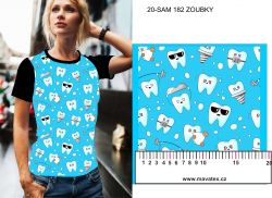 Zoubky na modré - materiálové varianty mavaga design