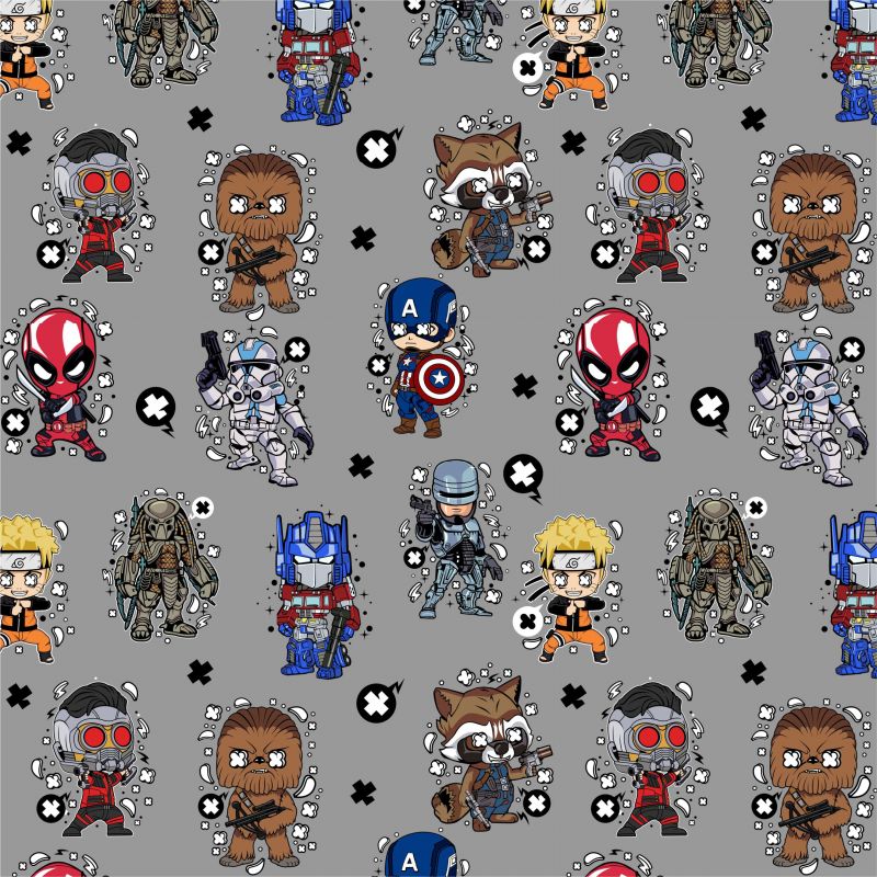 Komiks na šedé -materiálové varianty mavaga design