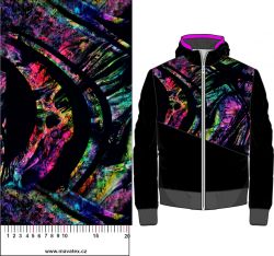 Barevný mix na černé-digitální tisk mavaga design