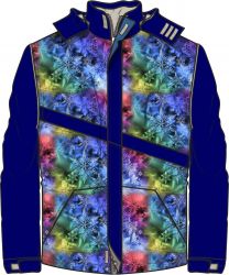 Vločky na duhovém podkladu -materiálálové varianty mavaga design