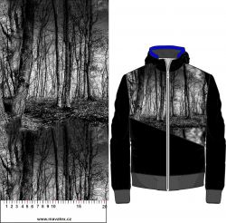 Černo-bílý les- materiálové varianty mavaga design