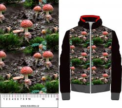 Houby v lese-materiálálové varianty mavaga design