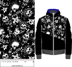 Punk černo-bílá- materiálové varianty mavaga design
