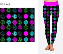 Fluo puntíky na černé-materiálálové varianty mavaga design Fluo puntíky na černé-materiálálové varianty mavaga design
