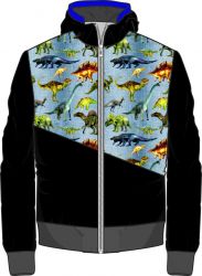 Malovaní dinosauři na denimu-materiálové varianty mavaga design