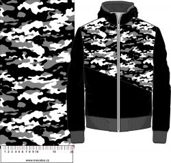 KAMUFLÁŽ černo-bílá mavaga design