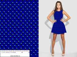 Kovové korálky na modré- materiálálové varianty mavaga design