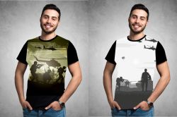 PANEL NA TRIKO Army -2 ks - varinaty | TORINO 140 gsm -funkční úplet, GARZATO 200gsm- funkční úplet počesaný