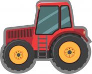 Pyžamožrout panel   -traktor červený -SOFT 