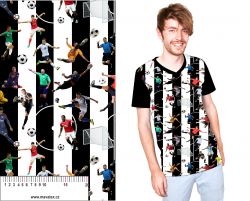 Fotbal -pruhy černé -materiálové varianty mavaga design
