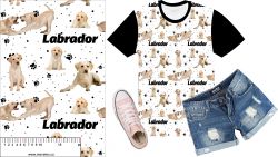 Labrador světlý na bílé- materiálové varianty mavaga design
