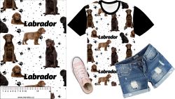 Labrador tmavý na bílé- materiálové varianty mavaga design Labrador tmavý na bílé- materiálové varianty mavaga design