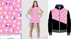 Veselé růžové zoubky- materiálové varianty mavaga design