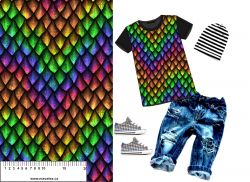 Duhová dračí kůže - materiálové varianty mavaga design