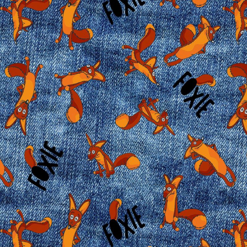 Liška od malého prince modrý jeans-materiálové varianty mavaga design