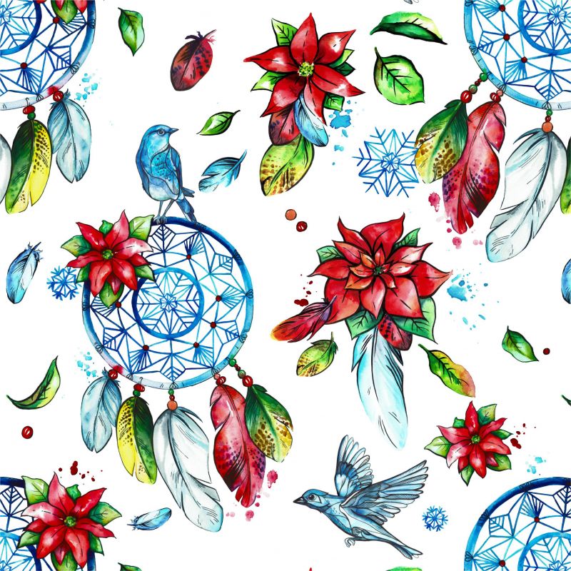 Mandaly na bílé Míša -materiálové varianty mavaga design
