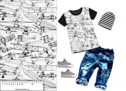 Letadla nákresy černá- materiálové varianty mavaga design Letadla nákresy černá- materiálové varianty mavaga design