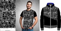 Nákresy motorů na černé- materiálové varianty mavaga design