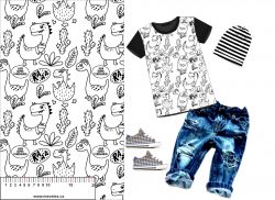 Dino omalovánka- materiálové varianty mavaga design