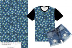 Drobné modré kvítky-materiálové varianty mavaga design