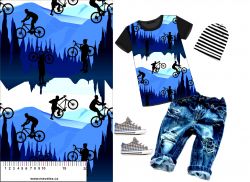 Cyklista na horách- materiálové varianty mavaga design Cyklista na horách- materiálové varianty mavaga design