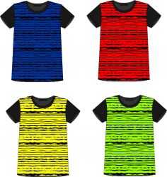 Černo-zelené crash pruhy - materiálálové varianty mavaga design