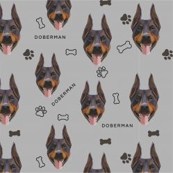 Dobrman hlavy na šedé-materiálové varianty mavaga design Dobrman hlavy na šedé-materiálové varianty mavaga design