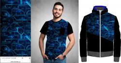 IT technik modrá -sublimační digitální tisk mavaga design