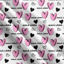 Malé lásky růžová- materiálálové varianty mavaga design Malé lásky růžová- materiálálové varianty mavaga design