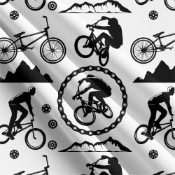 Cyklistika bílo-černá - materiálové varianty mavaga design