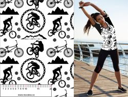 Cyklistika bílo-černá - materiálové varianty mavaga design