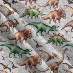 Dinosaurové šedý denim-materiálové varianty | Bela- polyesterový úplet, Torino -úplet funkční, MILKY -úplet funkční, FERRA -úplet, Lycra, PUSH UP LYCRA/ plavkovina, Garzato- počesaný funkční úplet, Termo lycra počesaná, DOLOMITY -počesaný 250 gsm, Softshell zimní 320 gsm, Softshell LETNÍ NEPRUŽNÝ, Softshell ZIMNÍ PRUŽNÝ 220 gsm, Softshell letní pružný 220gsm, Softshell jarní 285 gsm, Softshell BERÁNEK, Kočárkovina, Micropeach -tkanina 100 % pes, Silver pružné plátno, X-BAVLNĚNÝ SATÉN, BAVLNĚNÝ úplet LORA 180, Bavlněná teplákovina LORA 250 gsm, BAVLNĚNÝ úplet MIRA 230, Mušelín, SILKY, Venezie úplet, Satén úpletový Valentino  PES+el., Microplyš pružný
