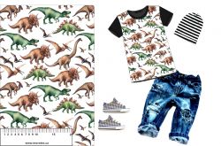 Dinosaurové na bílé-materiálové varianty | Bela- polyesterový úplet, Torino -úplet funkční, MILKY -úplet funkční, FERRA -úplet, Lycra, PUSH UP LYCRA/ plavkovina, Garzato- počesaný funkční úplet, Termo lycra počesaná, DOLOMITY -počesaný 250 gsm, Softshell zimní 320 gsm, Softshell LETNÍ NEPRUŽNÝ, Softshell ZIMNÍ PRUŽNÝ 220 gsm, Softshell letní pružný 220gsm, Softshell jarní 285 gsm, Softshell BERÁNEK, Kočárkovina, Micropeach -tkanina 100 % pes, Silver pružné plátno, X-BAVLNĚNÝ SATÉN, BAVLNĚNÝ úplet LORA 180, Bavlněná teplákovina LORA 250 gsm, BAVLNĚNÝ úplet MIRA 230, Mušelín, SILKY, Venezie úplet, Satén úpletový Valentino  PES+el., Microplyš pružný