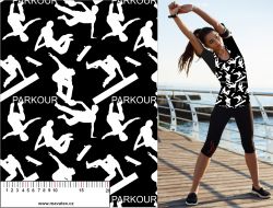Parkour bílo-černá - materiálové varianty mavaga design Parkour bílo-černá - materiálové varianty mavaga design