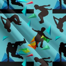 Parkour na tyrkysu abstrakt - materiálové varianty mavaga design